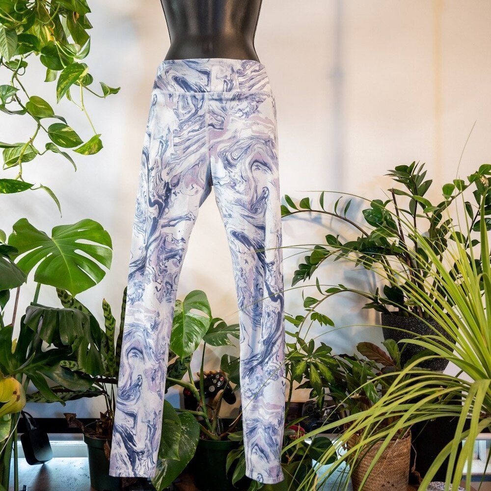 SO High-Rise Marbled Yoga Leggings, Size M - Picture 3 of 6